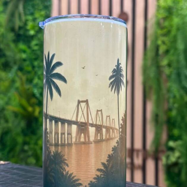 CUSTOM. Termo Blanco Tapa Plana Transparente 12. Oz